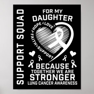 Lungenkrebsbewusstsein Shirts Daughter Ribbon Fami Poster