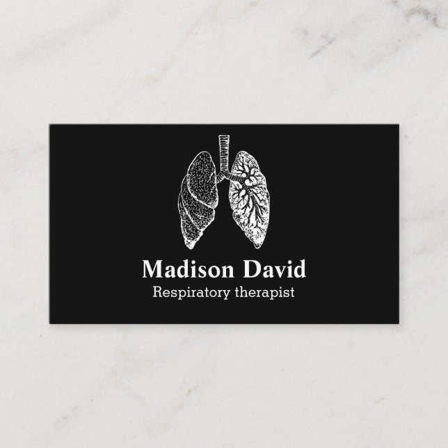 Lungentherapeut Minimaler Lunge Visitenkarte (Vorderseite)
