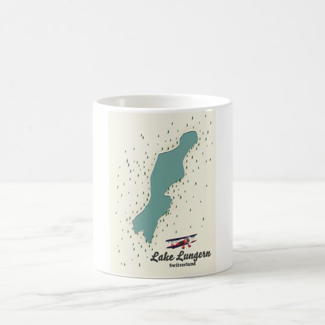 Lungern-Schweiz-Karte Kaffeetasse (Mittel)
