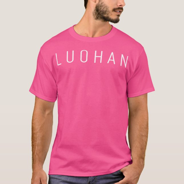 Luohan Instructor Schriftart Chinese Martial Art T-Shirt (Vorderseite)