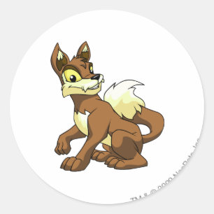 Lupe Brown Runder Aufkleber