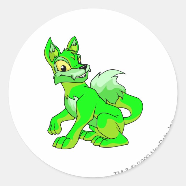 Lupe Glows Runder Aufkleber (Vorderseite)