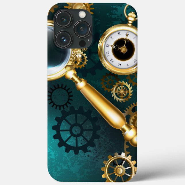 Lupe im Steampunk-Stil Case-Mate iPhone Hülle (Rückseite)