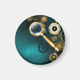Lupe im Steampunk-Stil Magnet