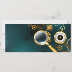 Lupe im Steampunk-Stil Save The Date