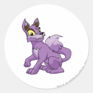 Lupe Lila Runder Aufkleber