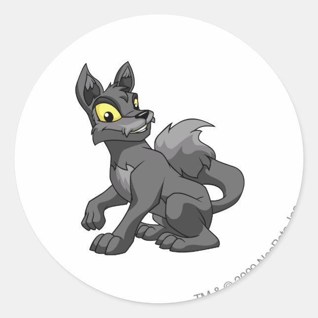 Lupe Shadow Runder Aufkleber (Vorderseite)