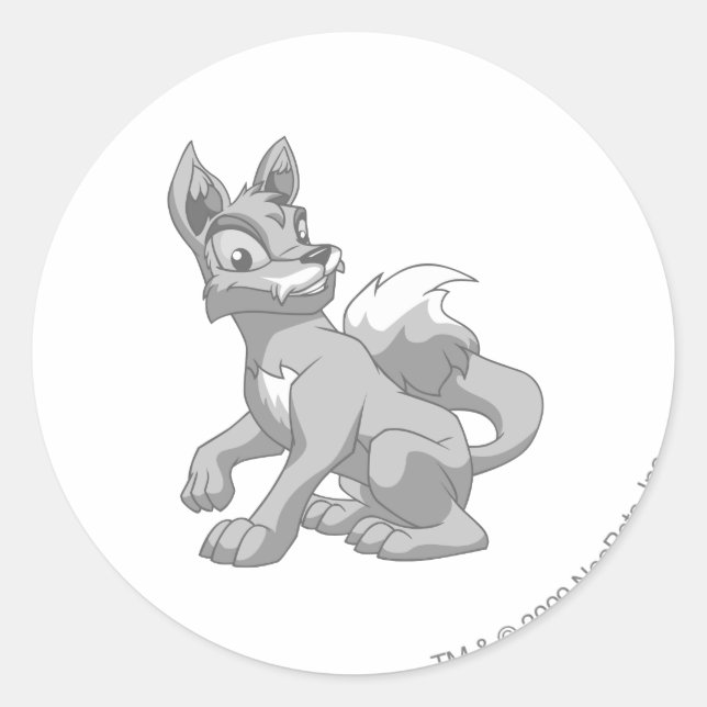 Lupe Silver Runder Aufkleber (Vorderseite)