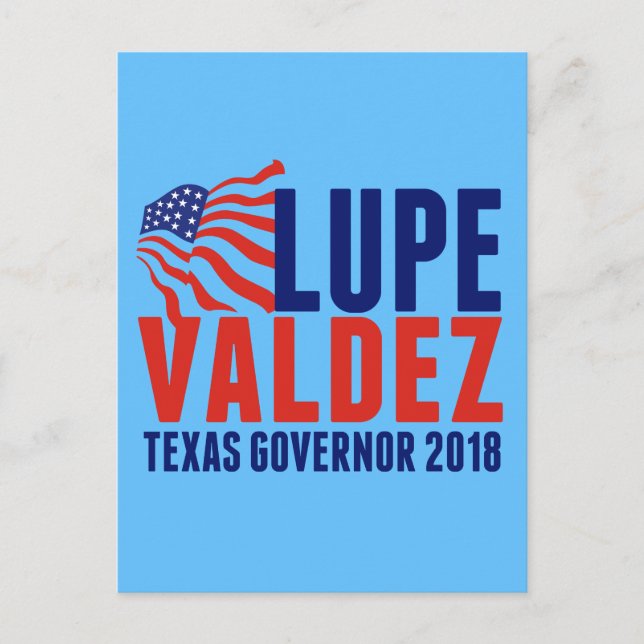 Lupe Valdez für Gouverneur von Texas 2018 Postkarte (Vorderseite)