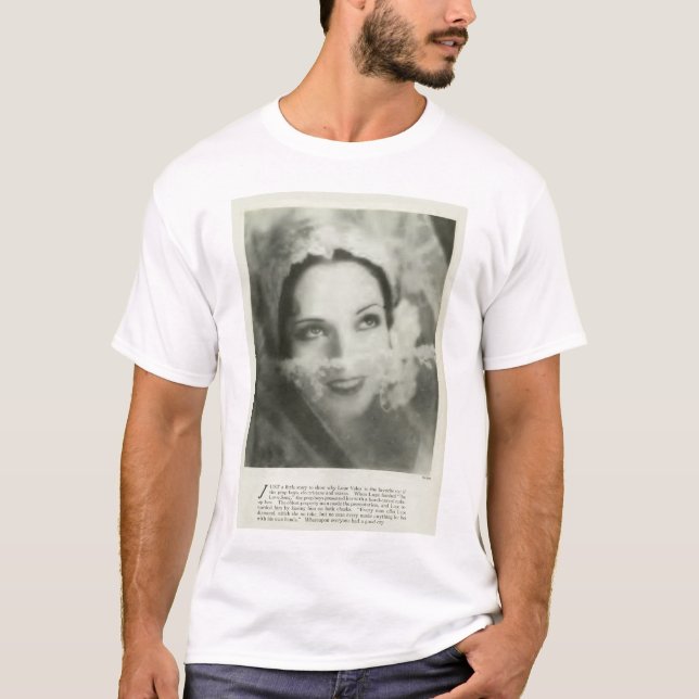 Lupe Velez 1929 Vintager Porträt T - Shirt (Vorderseite)