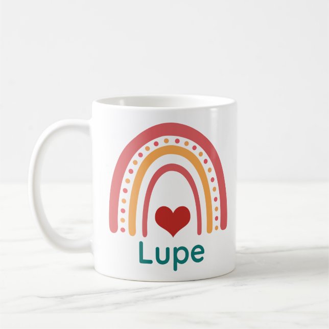 Lupe Vintag Boho Rainbow Kaffeetasse (Links)