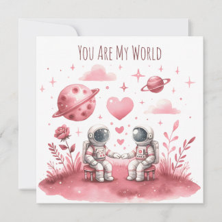 Lupercalia Astronaut Space Love Valentine Feiertagskarte