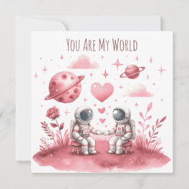 Lupercalia Astronaut Weltraum Liebe Valentinstag Feiertagskarte