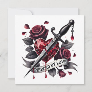 Lupercalia Gothic Heart & Schwert Valentinstag Feiertagskarte