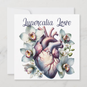 Lupercalia Liebe Gothic Anatomisches Herz Blumen Feiertagskarte