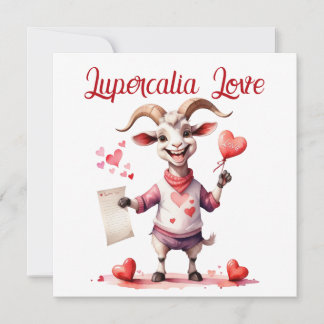 Lupercalia Liebe Süße Ziegenherzen Valentinstag Feiertagskarte