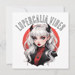 Lupercalia Vibes Gothic Demon Mädchen Valentinstag Feiertagskarte