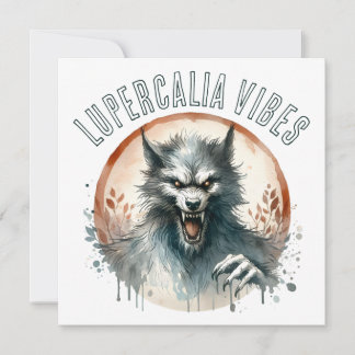 Lupercalia Vibes Werewolf Valentine's Day Feiertagskarte