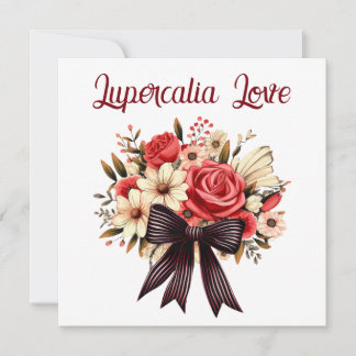 Lupercalia Vintage Gothic Retro Bouquet Valentine Feiertagskarte
