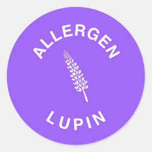 Lupin Allergen Warning Runder Aufkleber