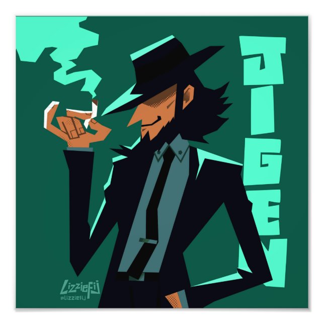 Lupin III. Dritter Jigen-Medium-Kunstdruck Fotodruck (Vorne)