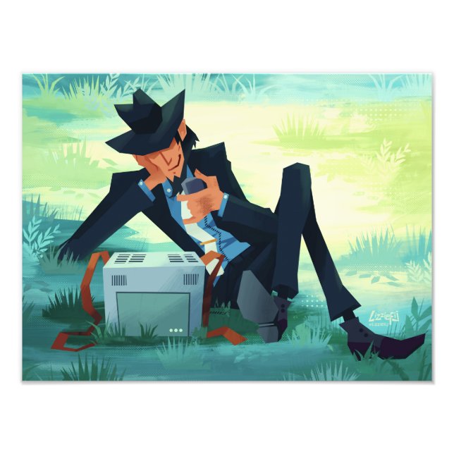 Lupin III the third lounging jigen print Fotodruck (Vorne)