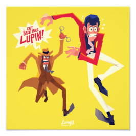 Lupin III the third Zenigata chase print Fotodruck