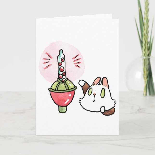 Lupin und das Bubenlicht Feiertagskarte (Vorderseite)