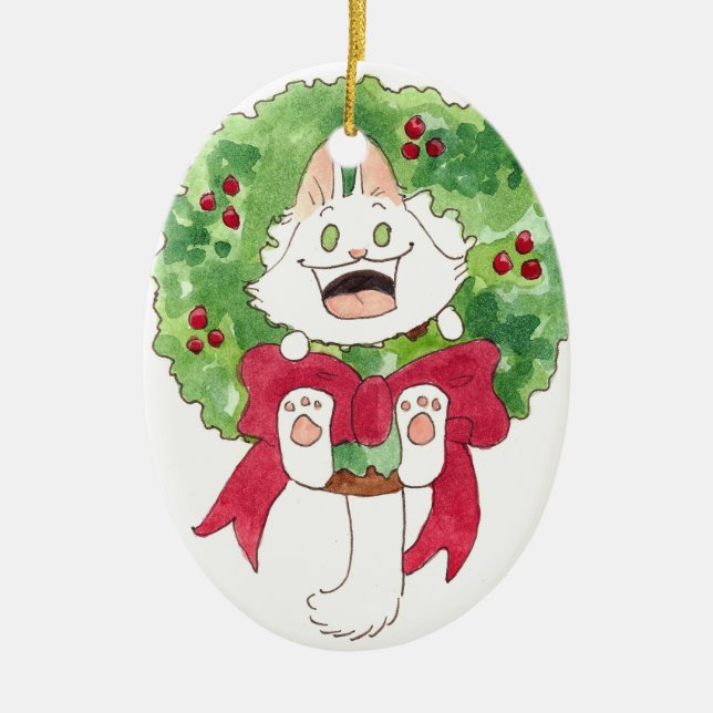 Lupin-Wreath-Ornament Keramikornament (Vorne)