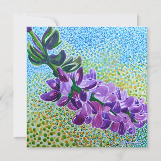 Lupine Blank Note Card Mitteilungskarte (Vorderseite)