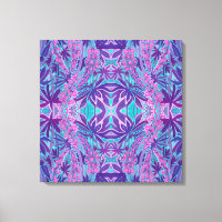 Lupine Blume Bohemisch Arabesque Muster Pink Minze