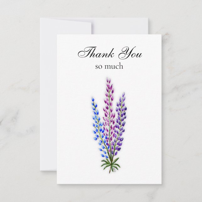 Lupine Note Card Dankeskarte (Vorderseite)