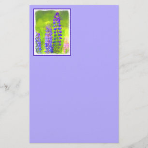 Lupine Painting - Originelle Blume Kunst Briefpapier