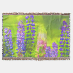 Lupine Painting - Originelle Blume Kunst Decke