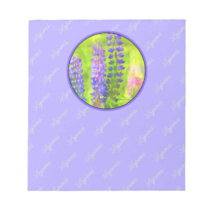 Lupine Painting - Originelle Blume Kunst Notizblock