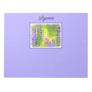 Lupine Painting - Originelle Blume Kunst Notizblock