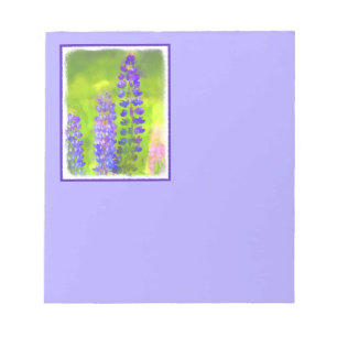 Lupine Painting - Originelle Blume Kunst Notizblock