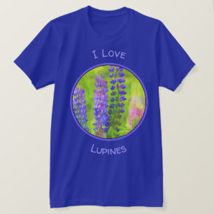 Lupine Painting - Originelle Blume Kunst T-Shirt