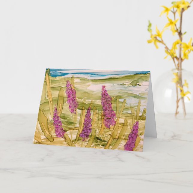 Lupinen in freier Wildbahn Karte (Gelbe Blume)