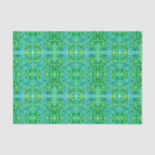 Lupinenblumen Bohemian Arabesque-Muster Grün Ti Seidenpapier