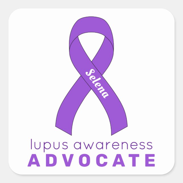Lupus Advocate Quadratischer Aufkleber (Vorderseite)