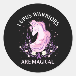 Lupus-Aufklärungsmonat Lupus-Krieger sind magisch Runder Aufkleber