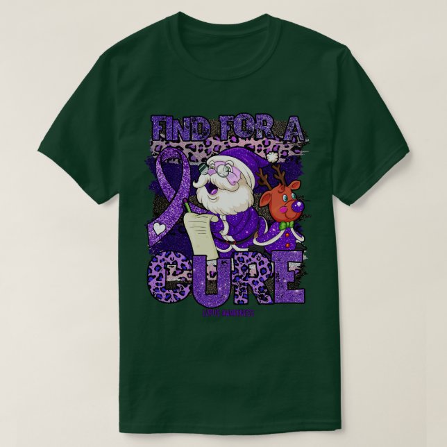 Lupus Awareness Awareness Leopard Weihnachtskuren T-Shirt (Design vorne)