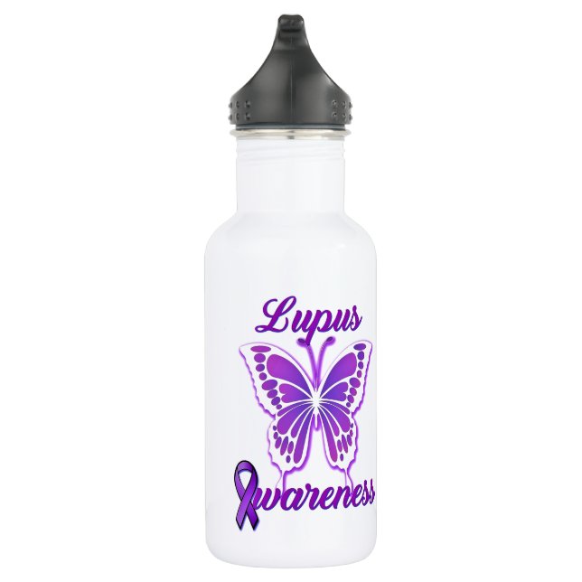 Lupus Awareness Edelstahlflasche (Rechts)