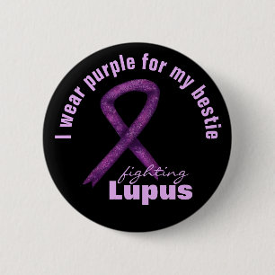 Lupus Awareness Montag / Lila Band, das ich trage Button