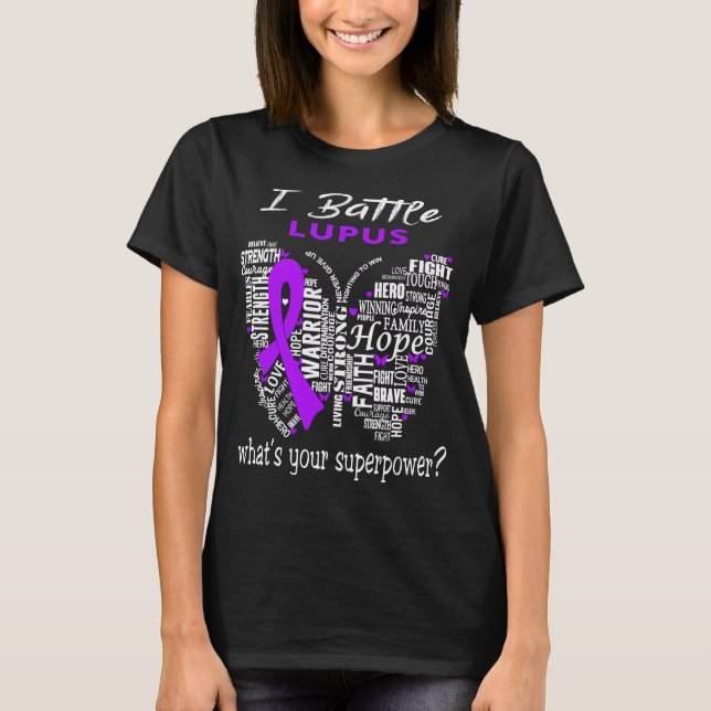 Lupus Awareness Month Ribbon Geschenke T-Shirt (Vorderseite)