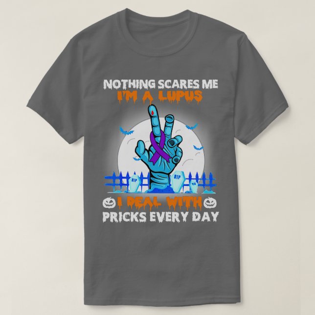 Lupus Awareness Nothing beunruhigt mich glücklich  T-Shirt (Design vorne)