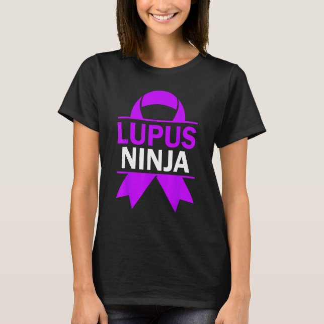Lupus Awareness Purple Ribbon Lupus Warrior 1 T-Shirt (Vorderseite)