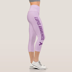 Lupus Awareness Ribbon Lila Capri Leggings