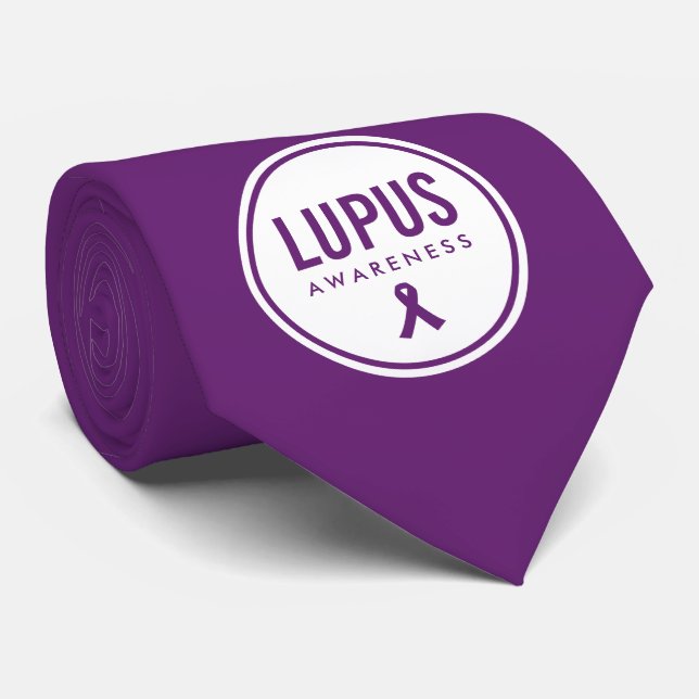 Lupus Awareness Ribbon Lila Krawatte (Gerollt)